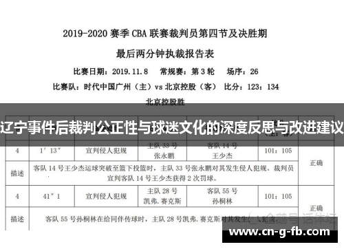 辽宁事件后裁判公正性与球迷文化的深度反思与改进建议